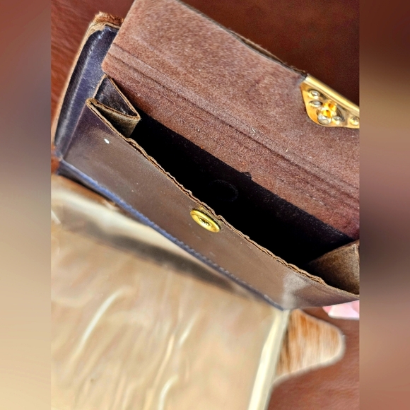 Vintage RARE Sturdy Rumpp Leather Snap Wallet Pockets & Card/Photo Hinged Pages - Picture 7 of 14